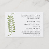 Psychotherapist Eucalyptus European Visitekaartje (Voorkant)