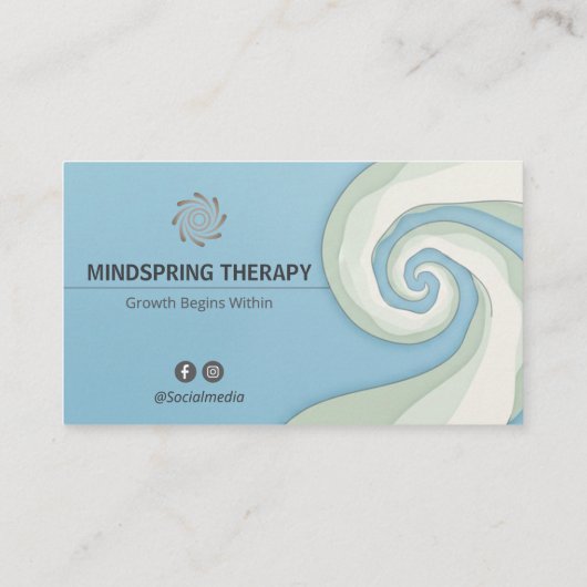 Psychotherapists Therapy Business | Spiral Blue Visitekaartje (Achterkant)