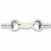 "Psychotische pinguïns" sticker (Voorkant)