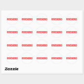 Psychotische Stempel Ronde Sticker (Vel)