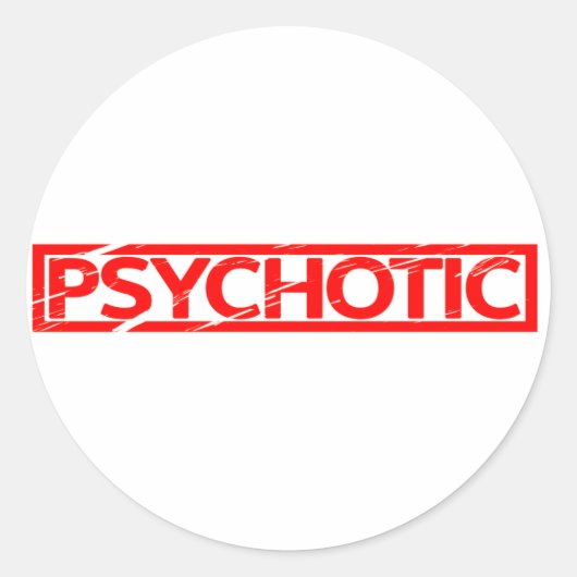 Psychotische Stempel Ronde Sticker (Voorkant)