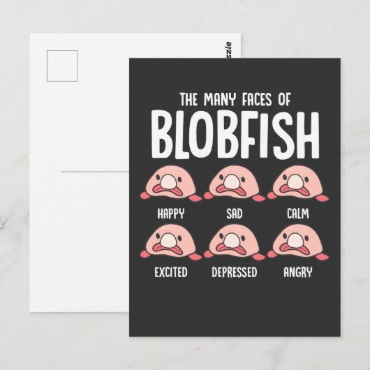 Psychroluta Oogvis Longvis Zee Briefkaart (Voorkant / Achterkant)