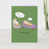 Psycolliegist - Funny Dog Psychologist Kaart (Voorkant)