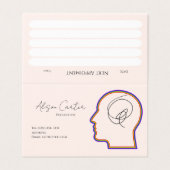psycology editable business card kaart (Buitenkant ongevouwen)
