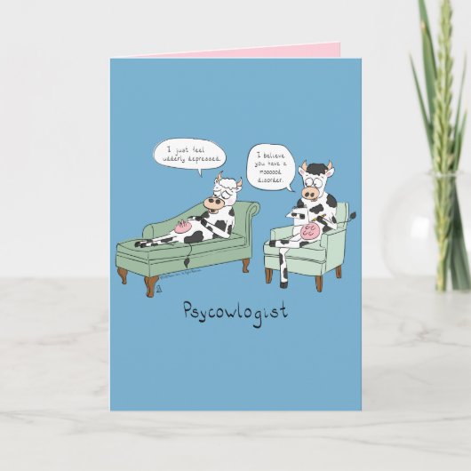Psycowlogist - de Grappige Kaart van de Psycholoog (Voorkant)
