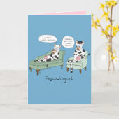 Psycowlogist - de Grappige Kaart van de Psycholoog (Gele Bloem)