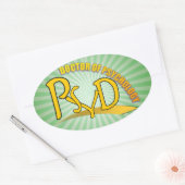 PSYD-ARTS VAN PSYCHOLOGIE-LOGO OVALE STICKER (Envelop)