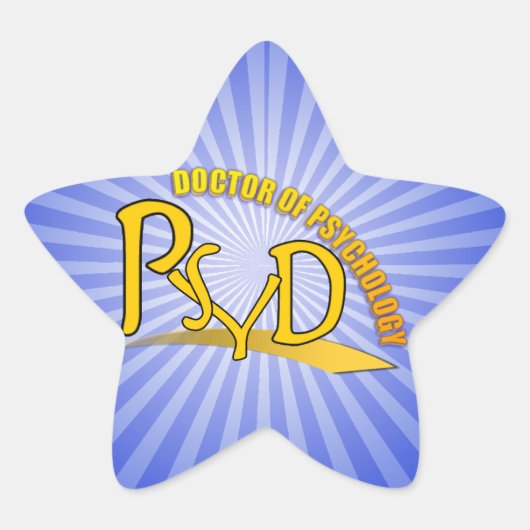 PSYD-ARTS VAN PSYCHOLOGIE-LOGO STER STICKER (Voorkant)