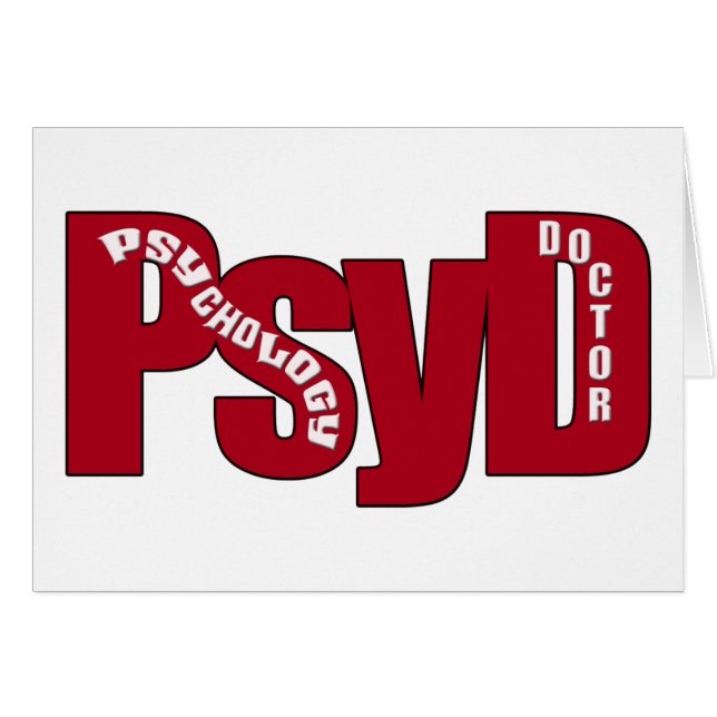 PsyD BIG RED DOCTOR OF PSYCHOLOGY BOLD (Voorkant Horizontaal)