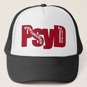 PsyD BIG RED DOCTOR OF PSYCHOLOGY BOLD Trucker Pet