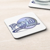 PsyD Doctor in de psychologische LOGO Bier Onderzetter (Linkerzijde)
