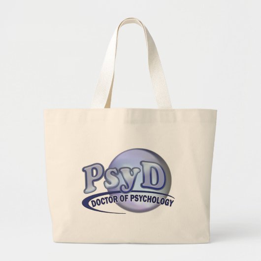 PsyD Doctor in de psychologische LOGO Grote Tote Bag (Voorkant)