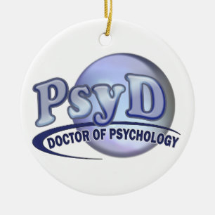 PsyD Doctor in de psychologische LOGO Keramisch Ornament
