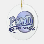 PsyD Doctor in de psychologische LOGO Keramisch Ornament (Links)