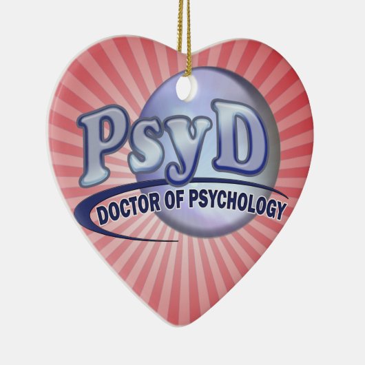 PsyD Doctor in de psychologische LOGO Keramisch Ornament (Rechts)