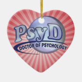 PsyD Doctor in de psychologische LOGO Keramisch Ornament (Voorkant)
