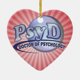 PsyD Doctor in de psychologische LOGO Keramisch Ornament