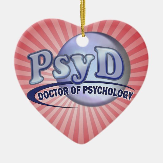 PsyD Doctor in de psychologische LOGO Keramisch Ornament (Voorkant)