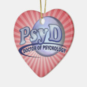 PsyD Doctor in de psychologische LOGO Keramisch Ornament (Links)