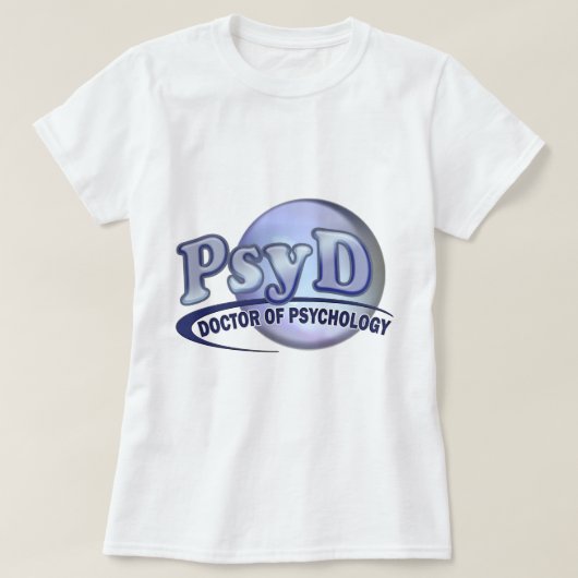 PsyD Doctor in de psychologische LOGO T-shirt (Design voorkant)