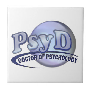 PsyD Doctor in de psychologische LOGO Tegeltje