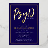 PsyD Doctor of Psychology Afstudeerfeest Folie Uitnodiging (Voorkant)
