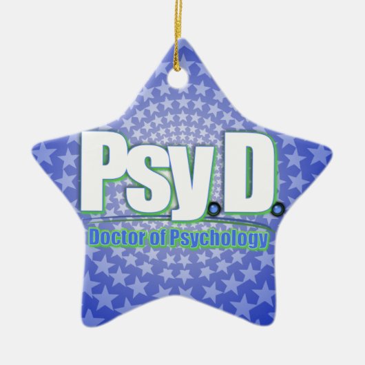 PsyD LOGO2-ARTS VAN PSYCHOLOGIE Keramisch Ornament (Voorkant)