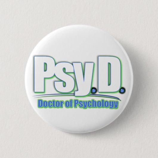 PsyD LOGO2-ARTS VAN PSYCHOLOGIE Ronde Button 5,7 Cm (Voorkant)