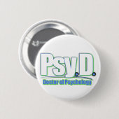 PsyD LOGO2-ARTS VAN PSYCHOLOGIE Ronde Button 5,7 Cm (Voorkant /achterkant)