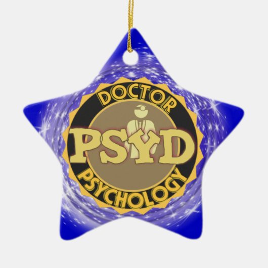 PsyD LOGO ARTS VAN PSYCHOLOGIE PSYCHOLOGIST Keramisch Ornament (Voorkant)
