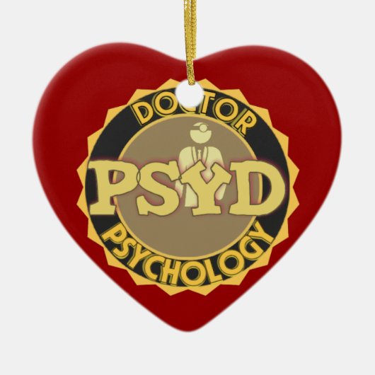 PsyD LOGO ARTS VAN PSYCHOLOGIE PSYCHOLOGIST Keramisch Ornament (Voorkant)