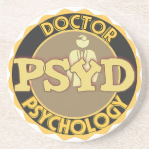 PsyD LOGO ARTS VAN PSYCHOLOGIE PSYCHOLOGIST Zandsteen Onderzetter