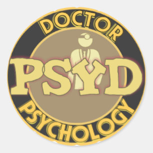 PsyD LOGO - ARTS VAN PSYCHOLOGIE Ronde Sticker