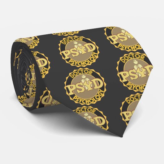 PsyD LOGO - ARTS VAN PSYCHOLOGIE Stropdas (Opgerold)
