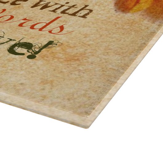 Psydefx: Gerbera Flower + Peacock Feather Snijplank (Hoek)