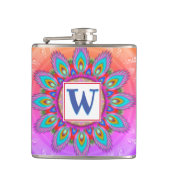 Psyedelia met vinylomwikkelde aangepaste heupkolf heupfles (Voorkant)