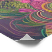 Psyedelische kleuren van kleine meisjes butterflie poster (Hoek)