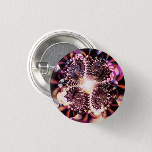 PsyFractal Ronde Button 3,2 Cm (Voorkant /achterkant)