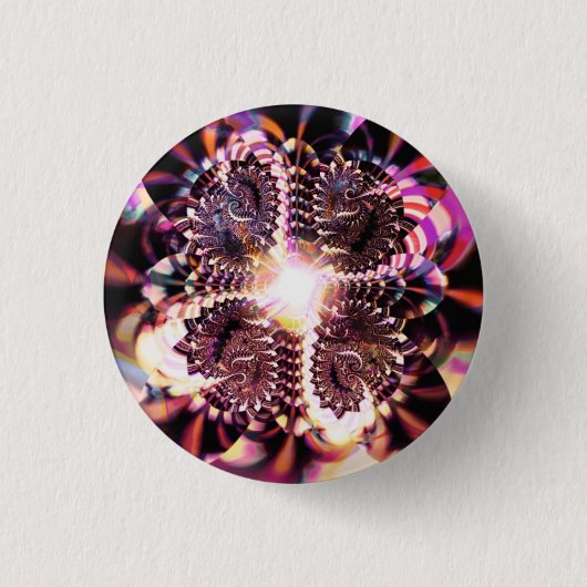 PsyFractal Ronde Button 3,2 Cm (Voorkant)