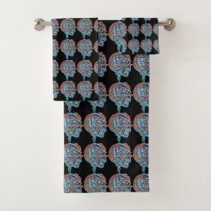 PsyHeaD zwarte dodenset Bad Handdoek