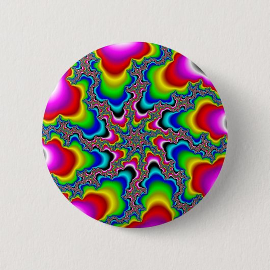 Psykedelica - Fractal Ronde Button 5,7 Cm (Voorkant)