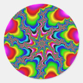 Psykedelica - Fractal Ronde Sticker (Voorkant)