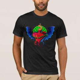Psyko-Daizie Dragon Wing Heart Heren t-shirt