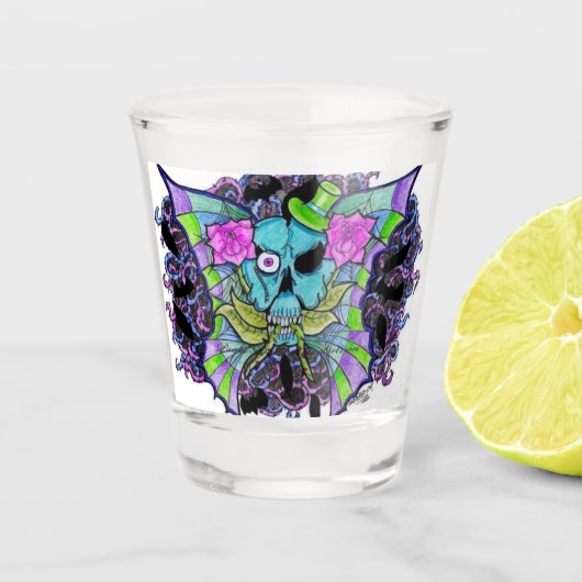 Psyko-Daizie Neon Schedel Bril Glazen (Voorkant)