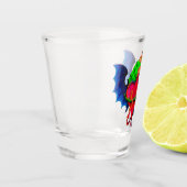 Psyko-Daizie Vleugelhart Tattoo Flash Shotglas Shot Glas (Links)