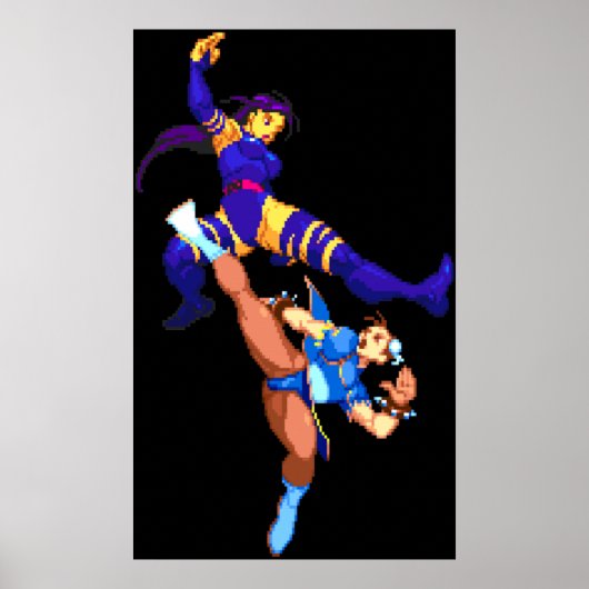 Psylocke vs Chun Li Poster (Voorkant)