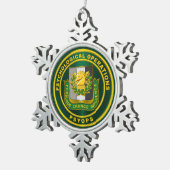 PSYOPS Psychologische Operaties Regimental Crest Tin Sneeuwvlok Ornament (Rechts)