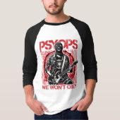 PSYOPS raglan t-shirt - rood (Voorkant)