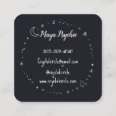 Psyrische hemel van de Kristalcirkel-maanster Vierkante Visitekaartje (Achterkant)