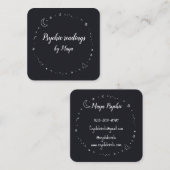 Psyrische hemel van de Kristalcirkel-maanster Vierkante Visitekaartje (Voorkant / Achterkant)